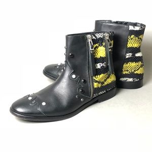 Zadig and Voltaire Embossed Studded Western Boots